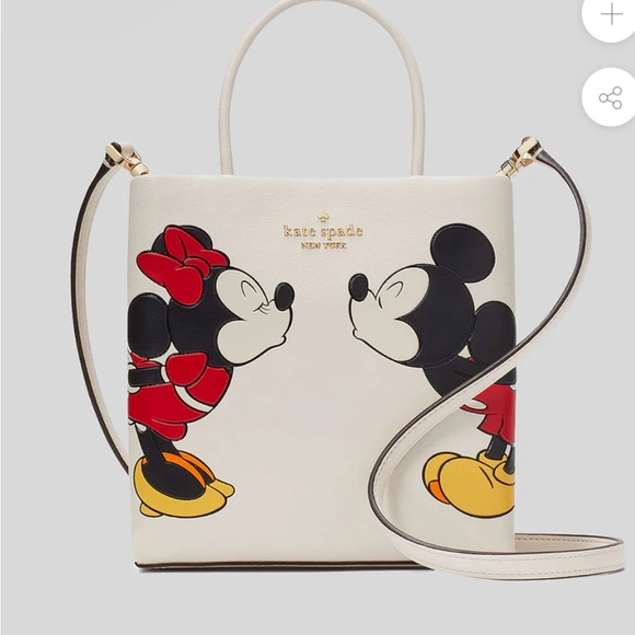 Kate Spade White Mickey and Minnie Mouse Bag Disney - Picture 1 of 4